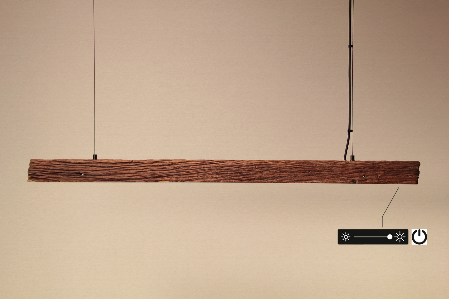 Dining table lamp / LED strip / 119 cm oak branch