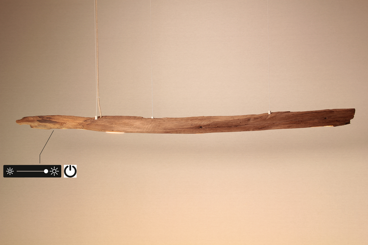 Dining table lamp / LED strip / 158 cm oak branch