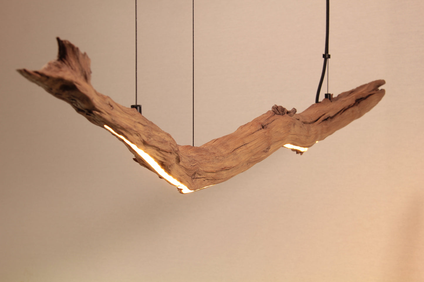 Dining table lamp / LED strip / 130 cm oak branch