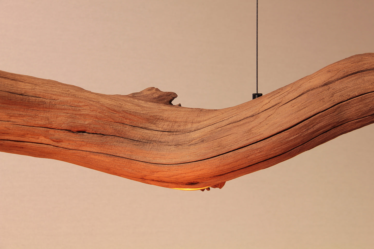 Dining table lamp - handmade unique piece - 210cm oak branch