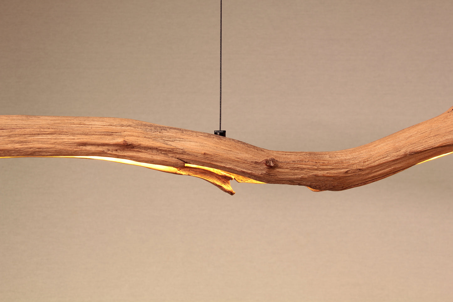 Dining table lamp - handmade unique piece - 153cm oak branch
