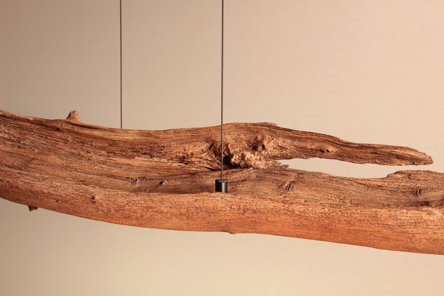 LED dining table lamp - handmade unique piece - 99cm oak branch