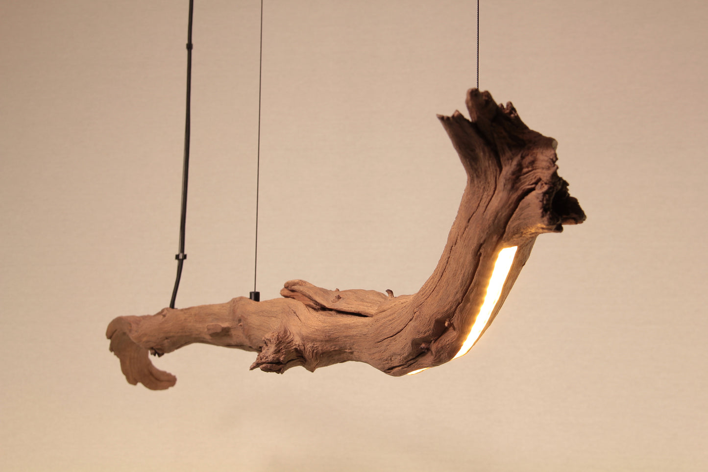 Dining table lamp / LED strip / 151 cm oak branch