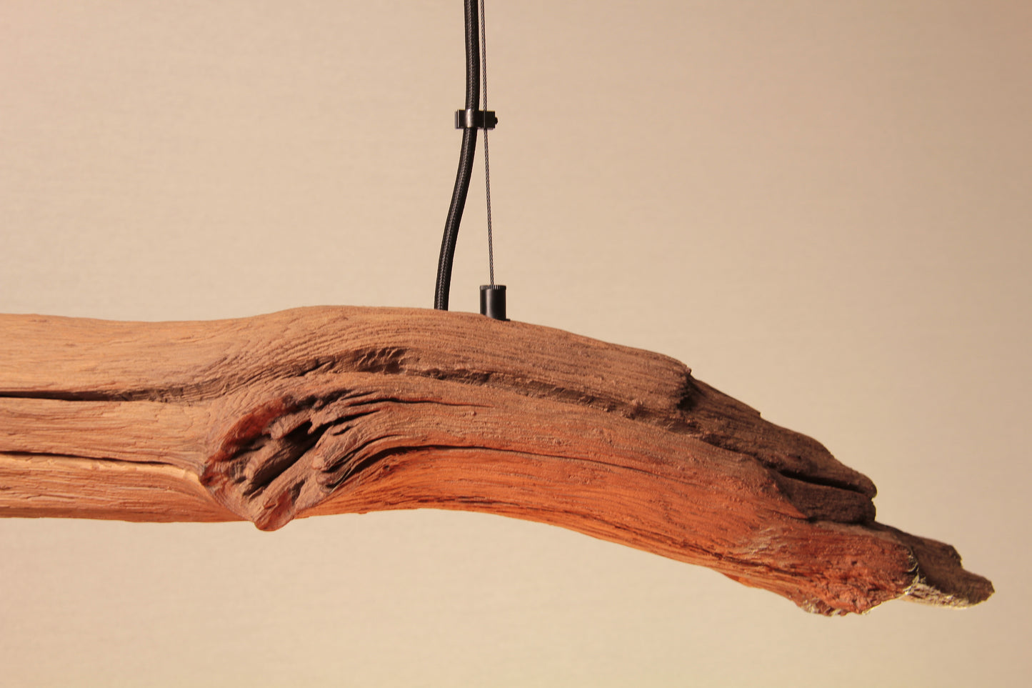 LED dining table lamp - handmade unique piece - 138cm oak branch