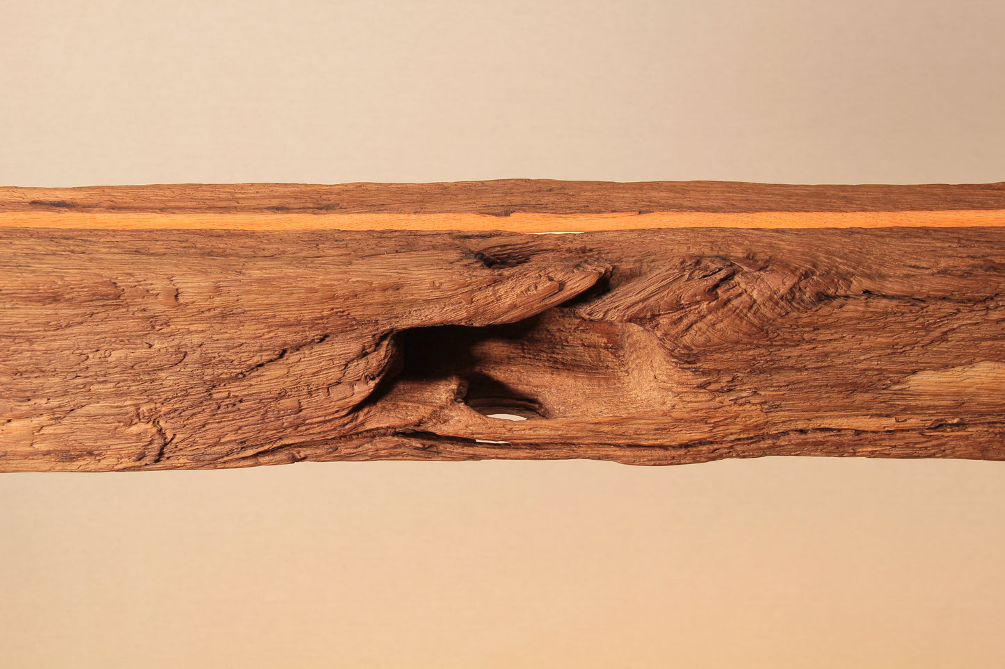 Dining table lamp - handmade unique piece - 126cm oak beam