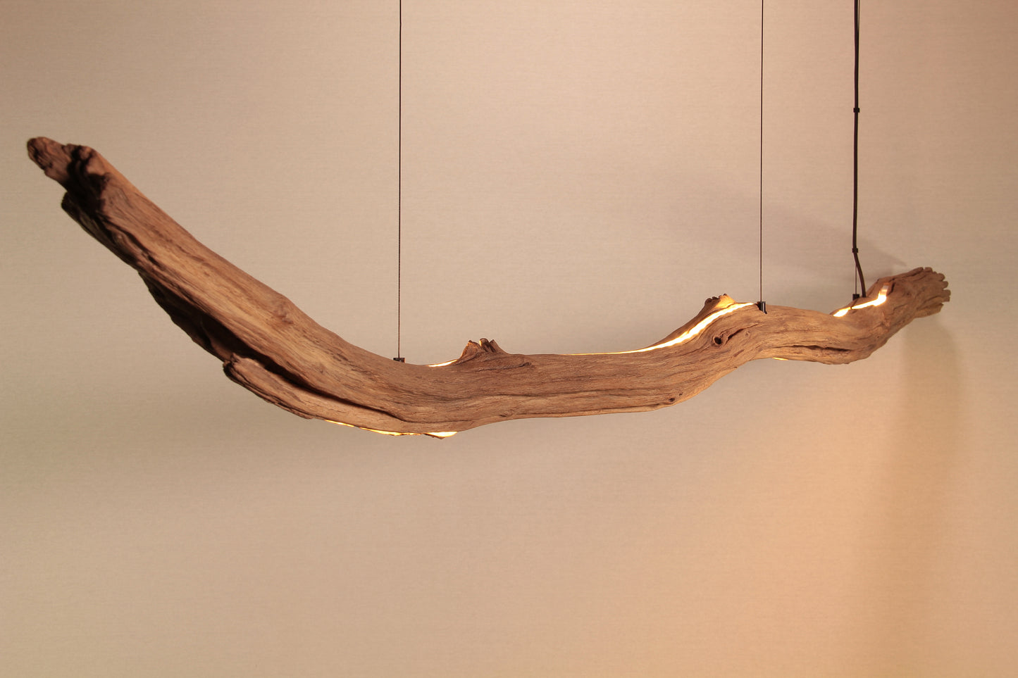 Dining table lamp / LED strip / 240 cm oak branch