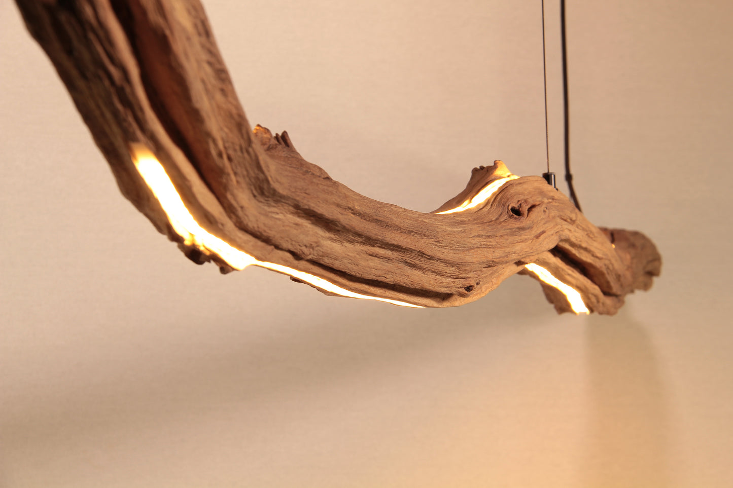 Dining table lamp / LED strip / 240 cm oak branch
