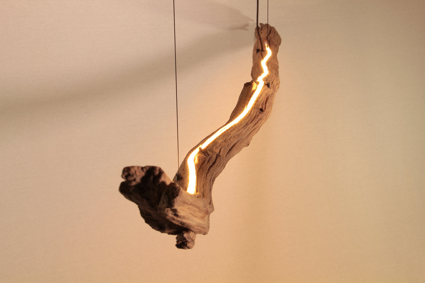 Dining table lamp / LED strip / 240 cm oak branch