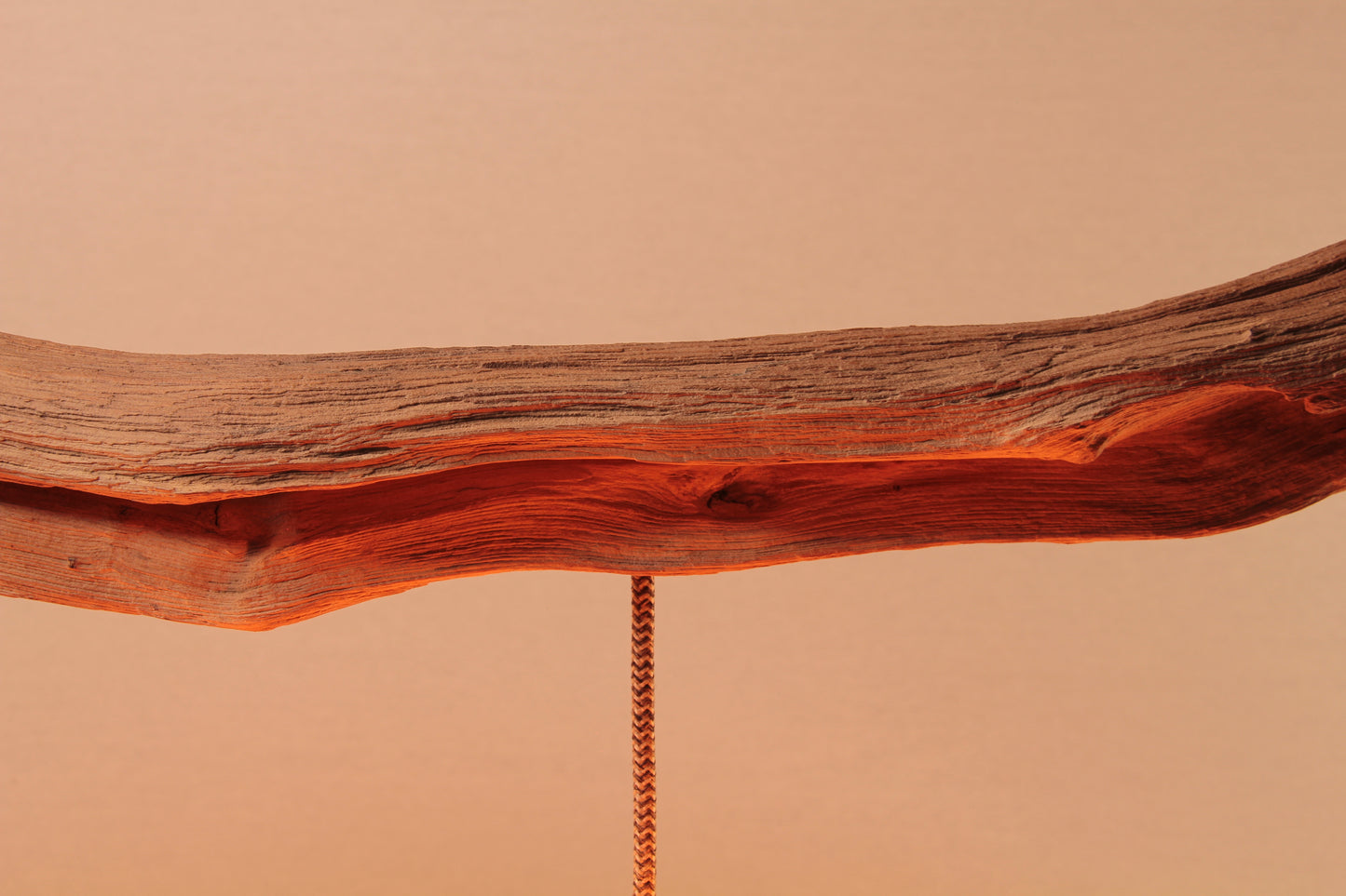 Dining table lamp - handmade unique piece - 190cm oak branch - LED retro