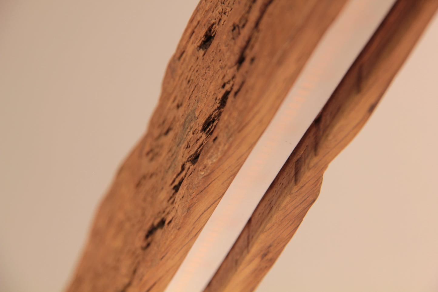 Dining table lamp - handmade unique piece - 120cm oak beam