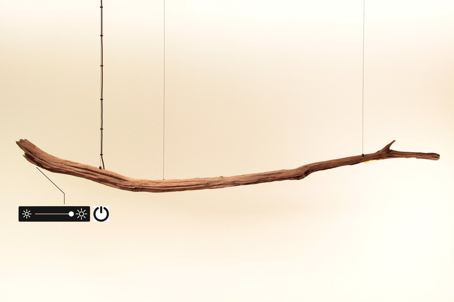 Dining Table Lamp - Handcrafted One-of-a-Kind Piece - 234 cm Oak Branch