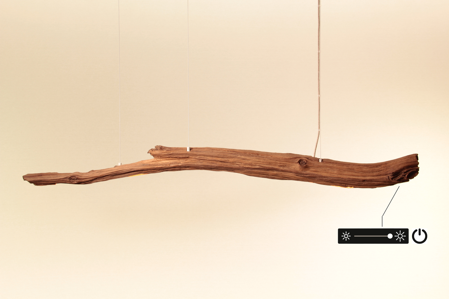 Dining table lamp - handmade unique piece - 152cm oak branch