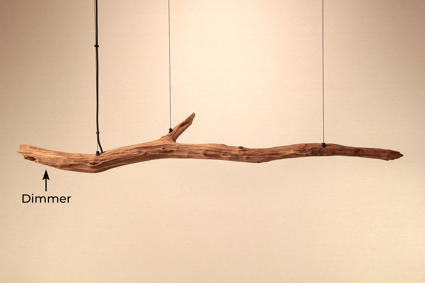 Dining table lamp / LED strip / 142 cm oak branch