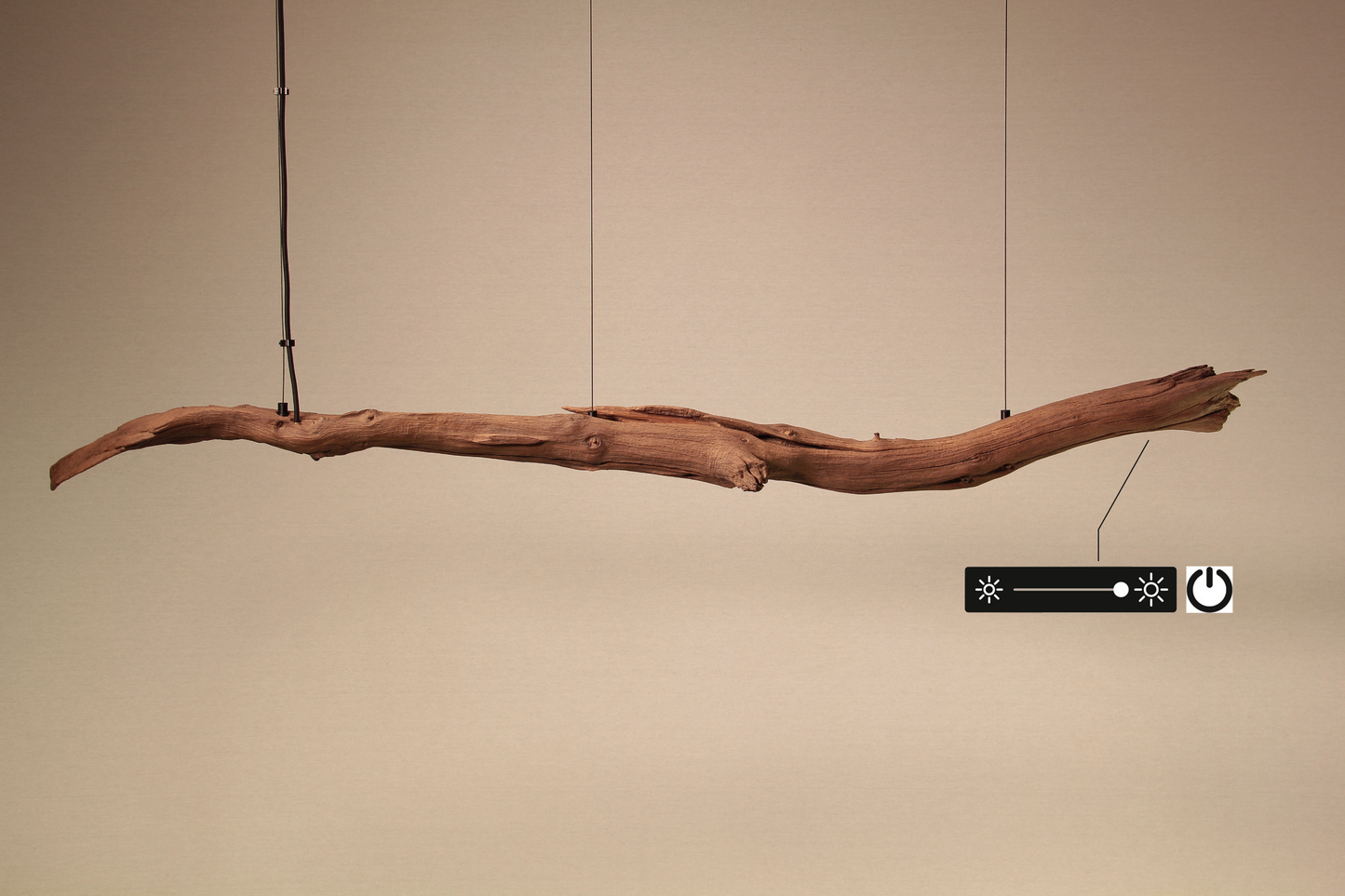 Dining table lamp / LED strip / 151 cm oak branch
