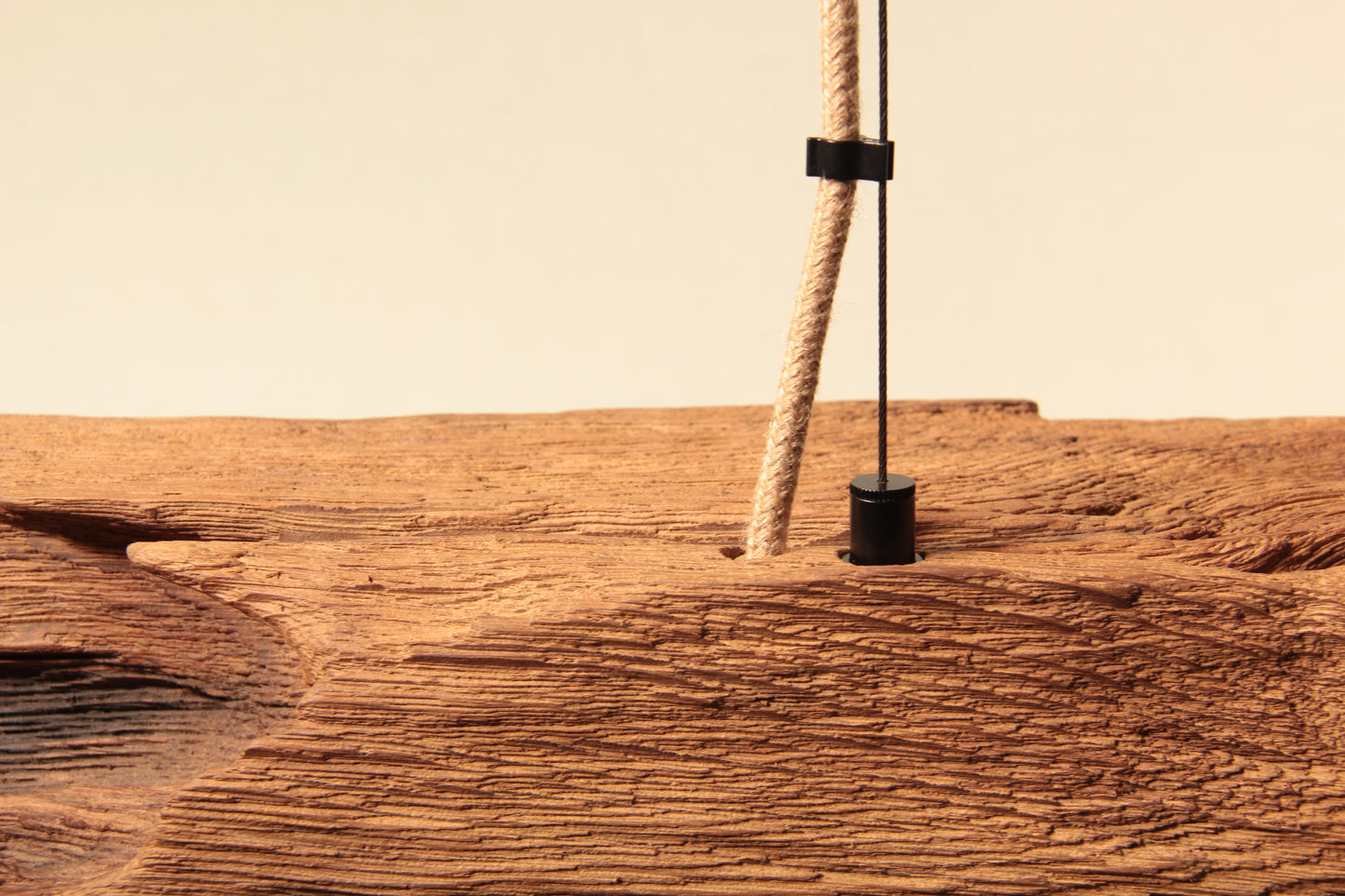 Dining table lamp - handmade unique piece - 90cm oak beam