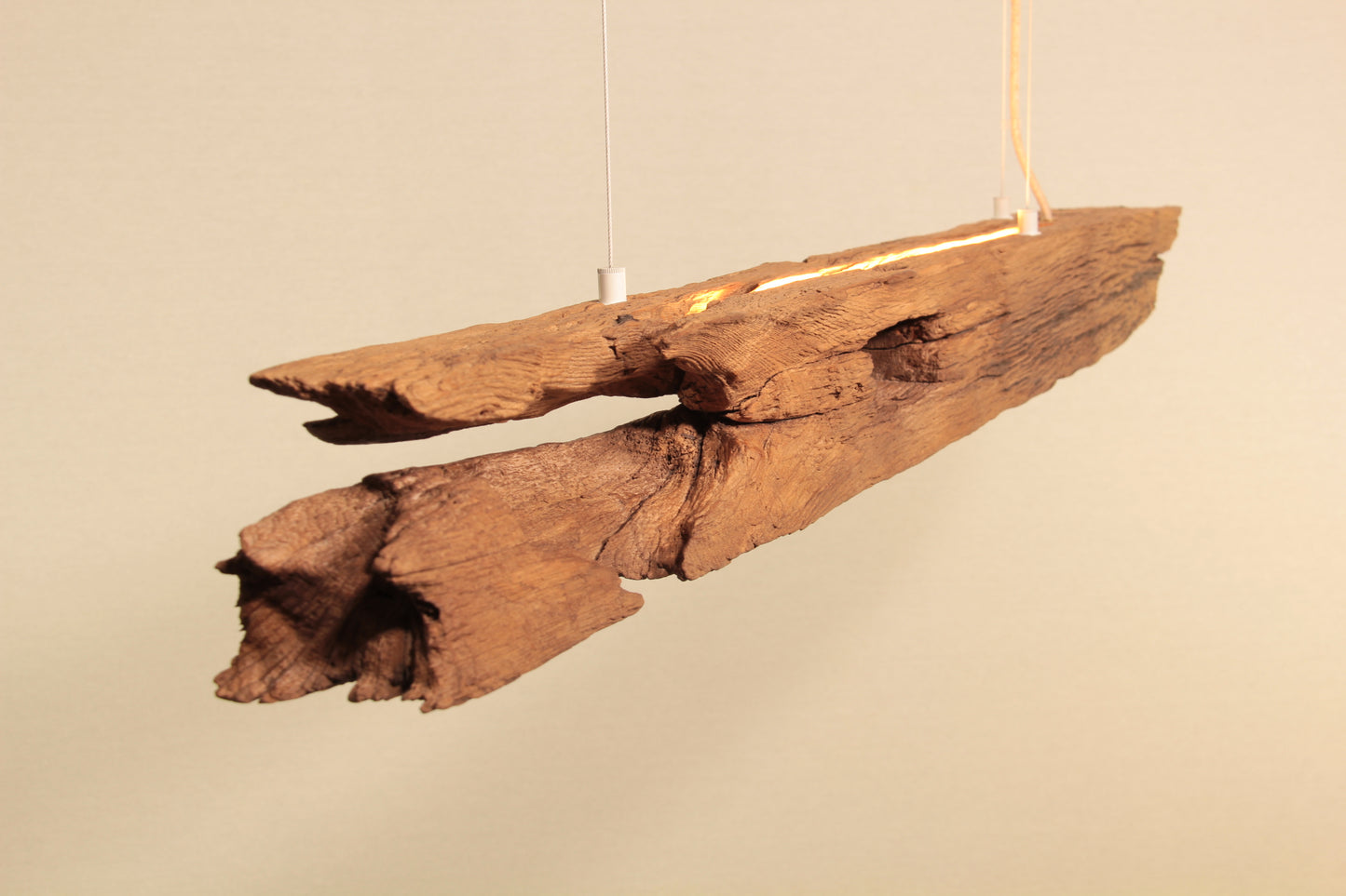 Esstischleuchte - handgefertigtes Unikat - 128cm Eichenbalken