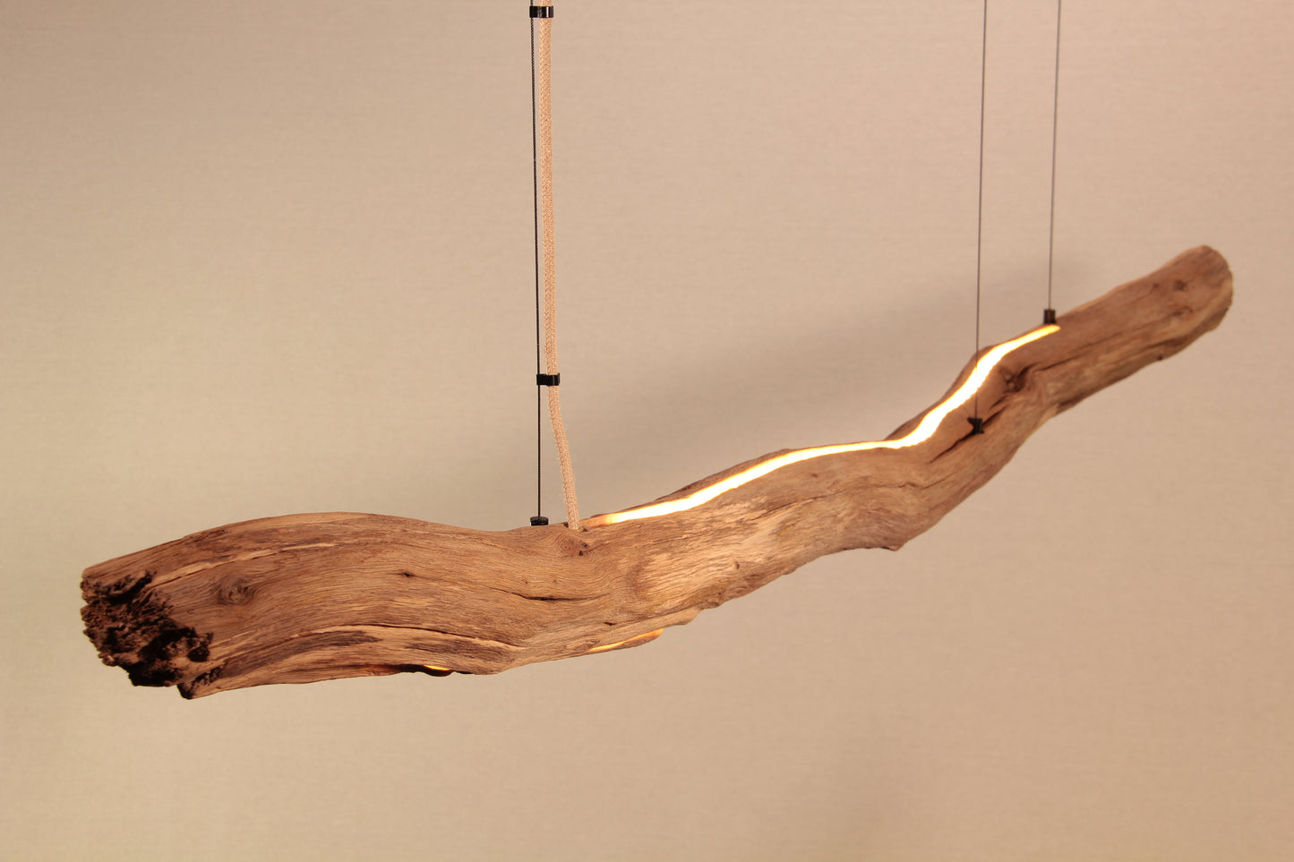 Dining table lamp - handmade unique piece - 184cm oak branch