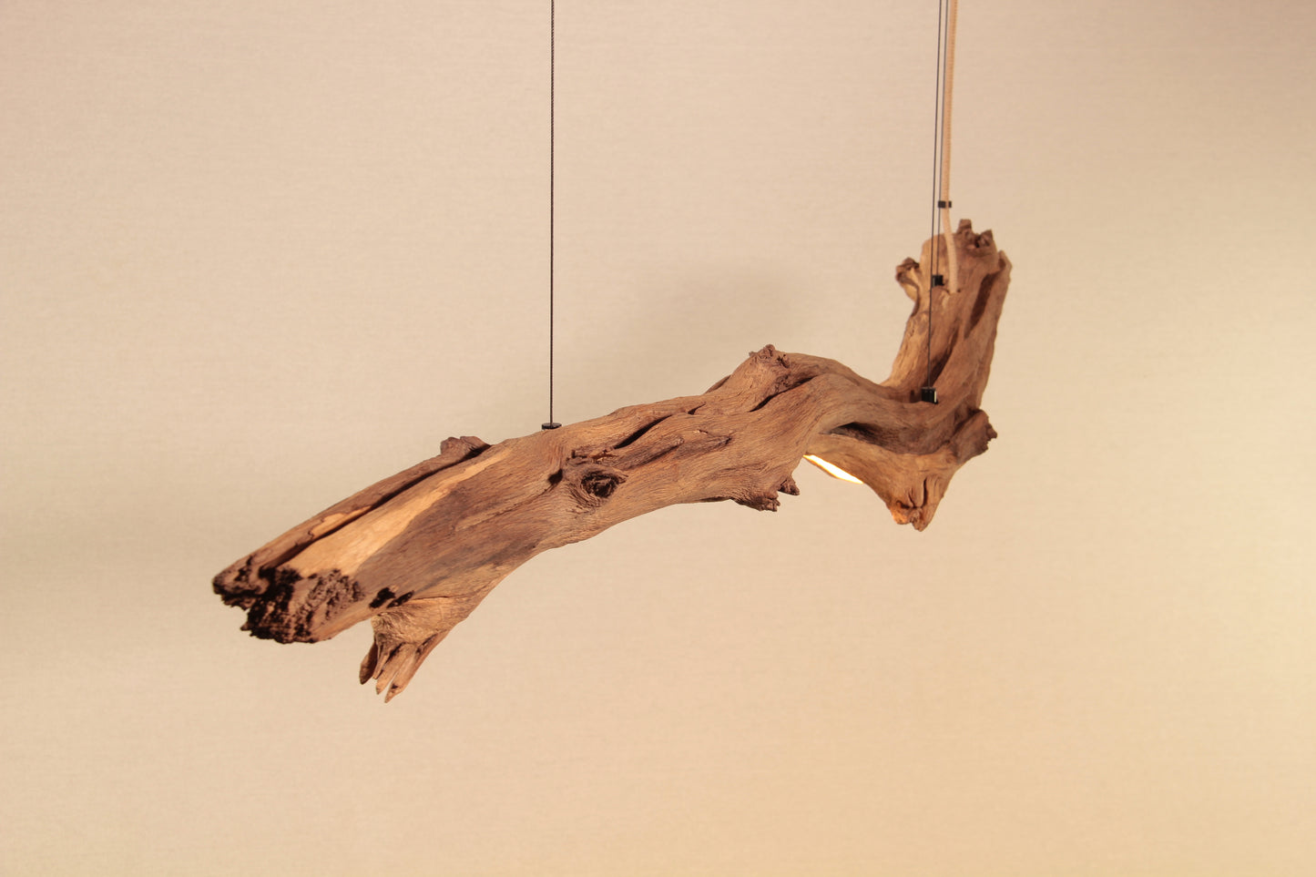 Dining table lamp - handmade unique piece - 164cm oak branch