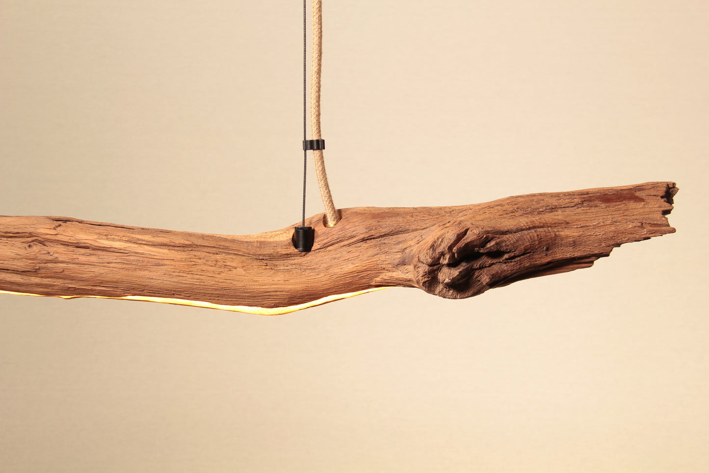 Dining table lamp - handmade unique piece - 151cm oak branch