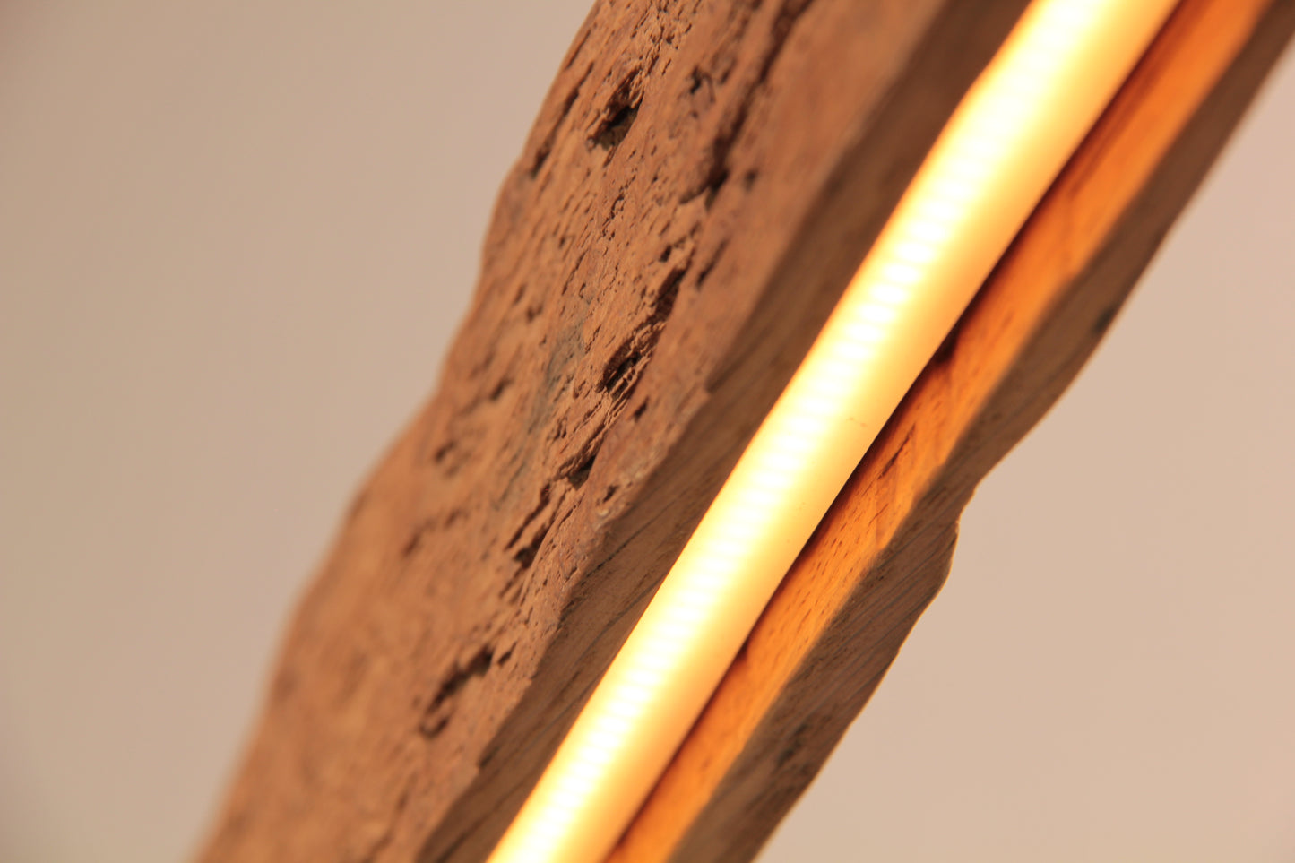 Dining table lamp - handmade unique piece - 120cm oak beam