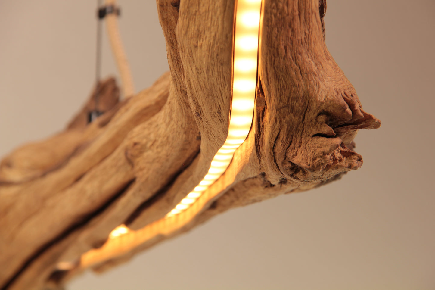 Dining table lamp - handmade unique piece - 164cm oak branch