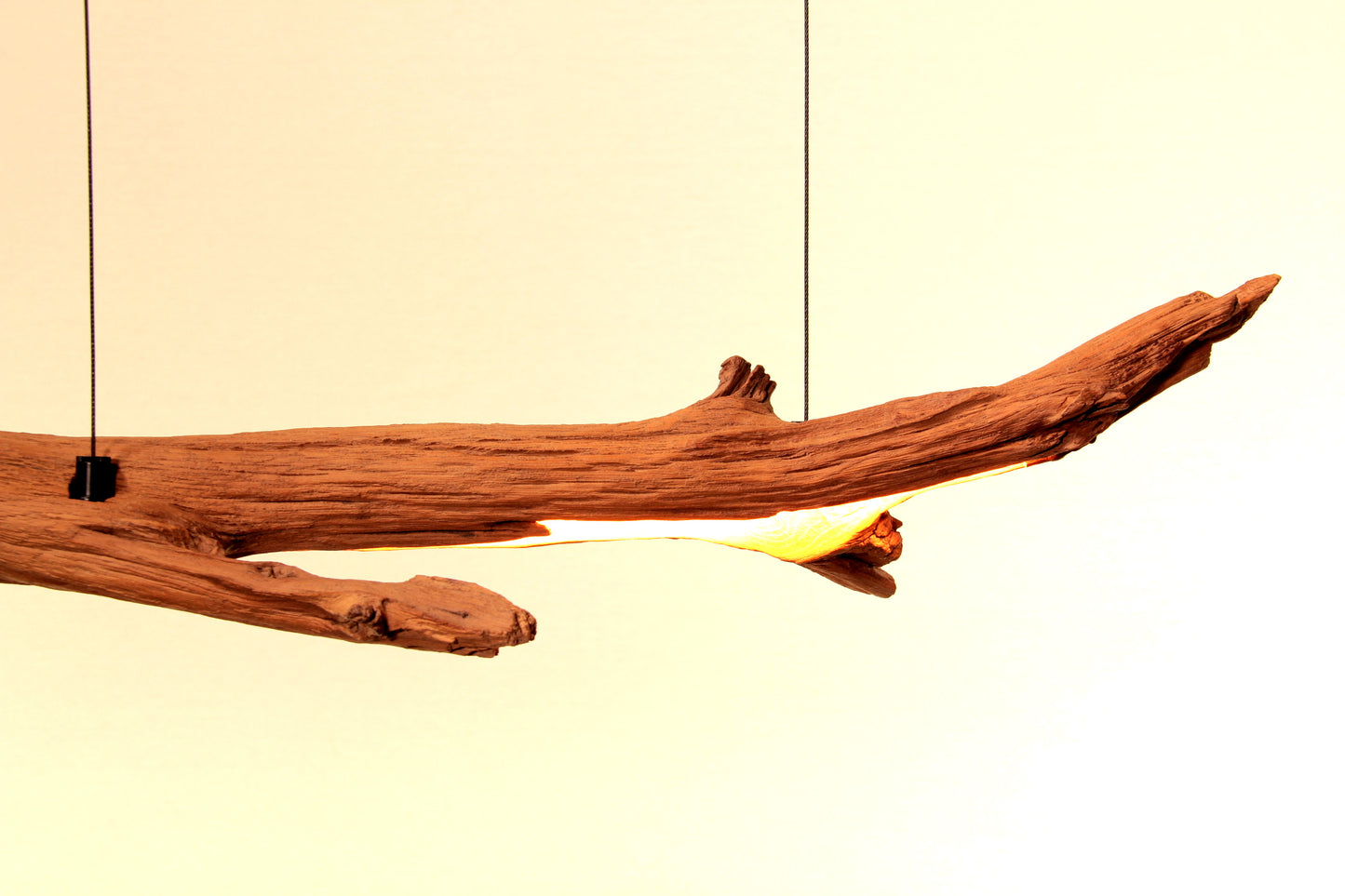 Esstischleuchte - handgefertigtes Unikat - 100cm Eichenast