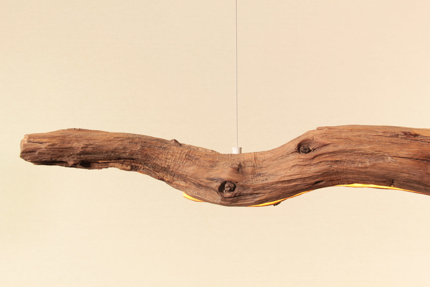 Esstischleuchte - handgefertigtes Unikat - 128cm Eichenast