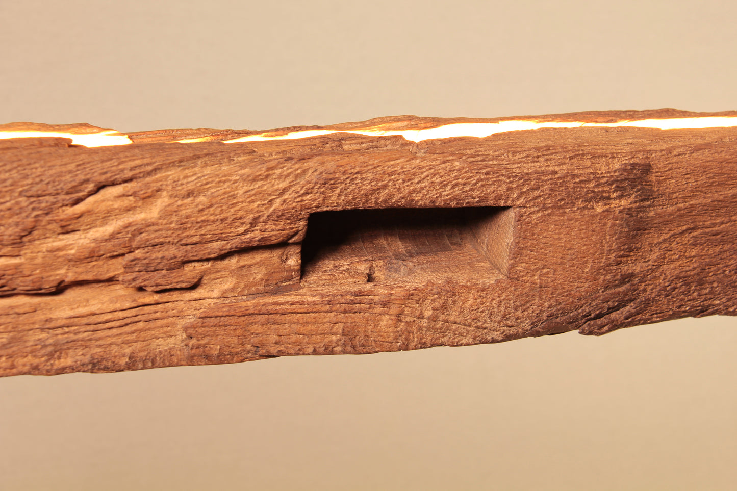 Esstischleuchte - handgefertigtes Unikat - 121cm Eichenbalken