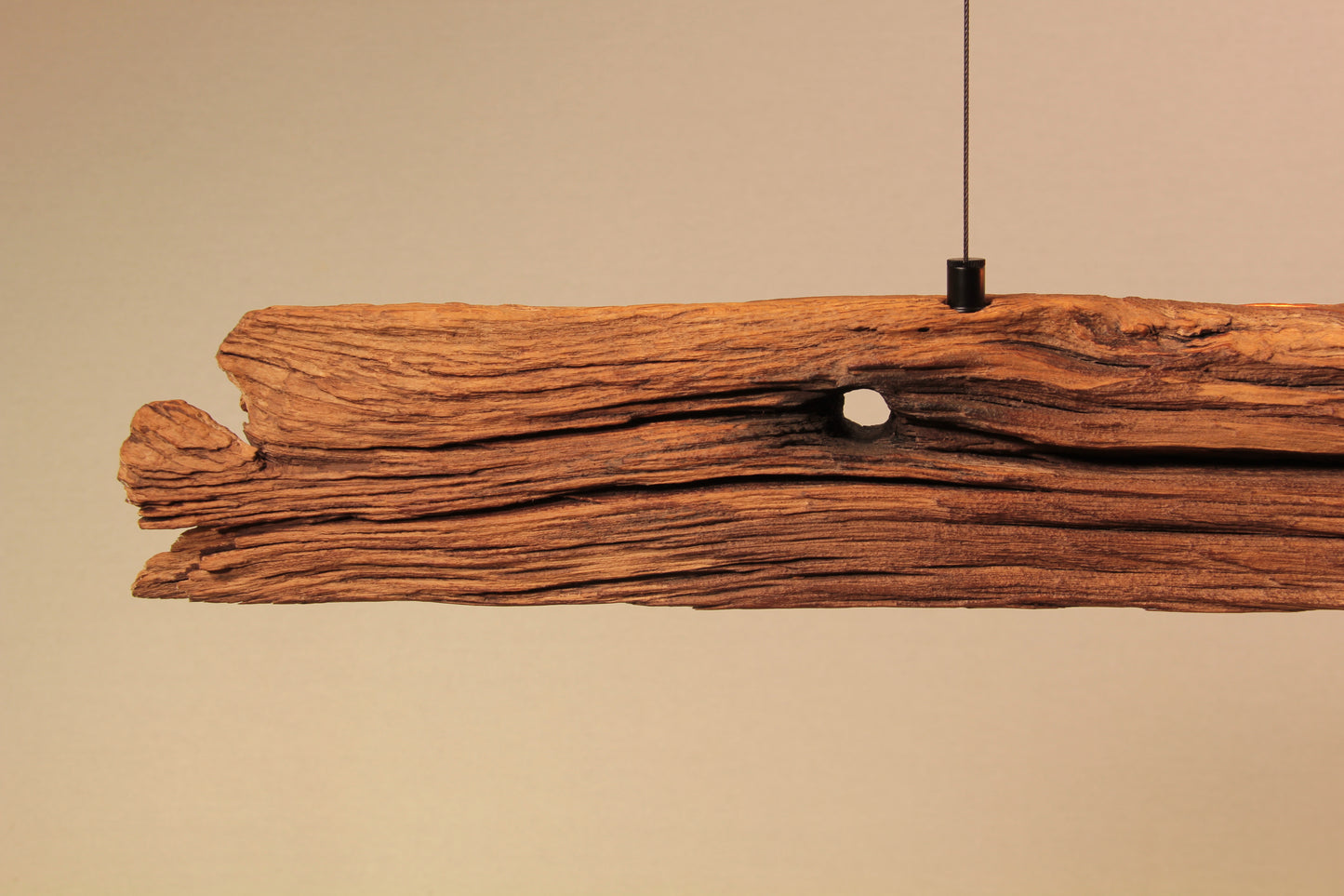 Esstischleuchte - handgefertigtes Unikat - 170cm Eichenbalken