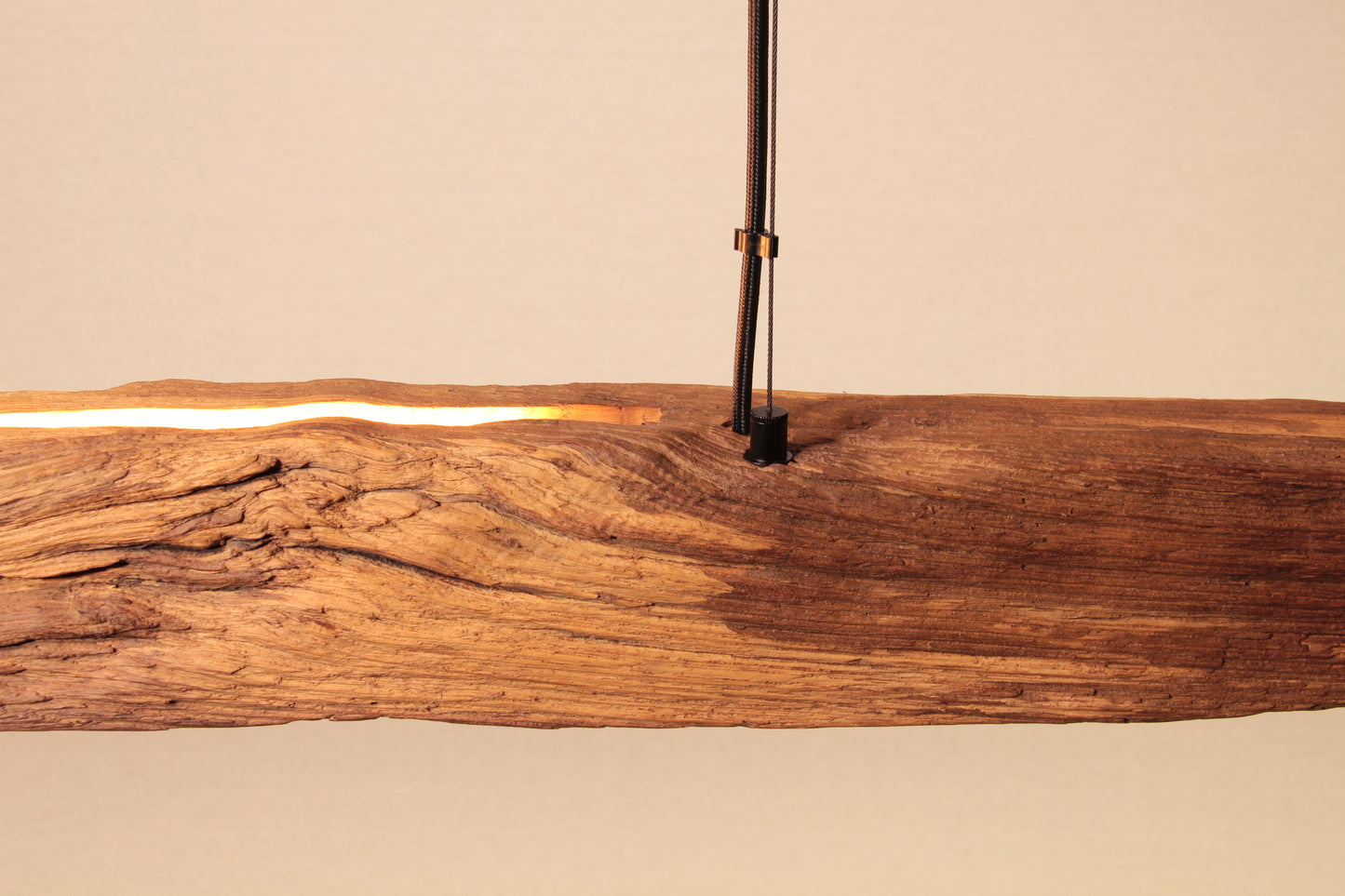 Esstischleuchte - handgefertigtes Unikat - 170cm Eichenbalken