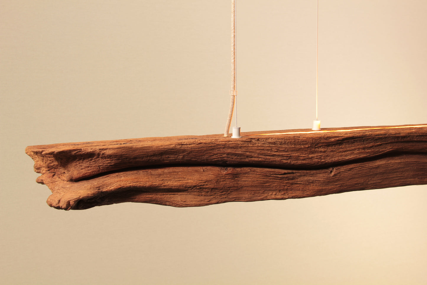 Esstischleuchte - handgefertigtes Unikat - 128cm Eichenbalken
