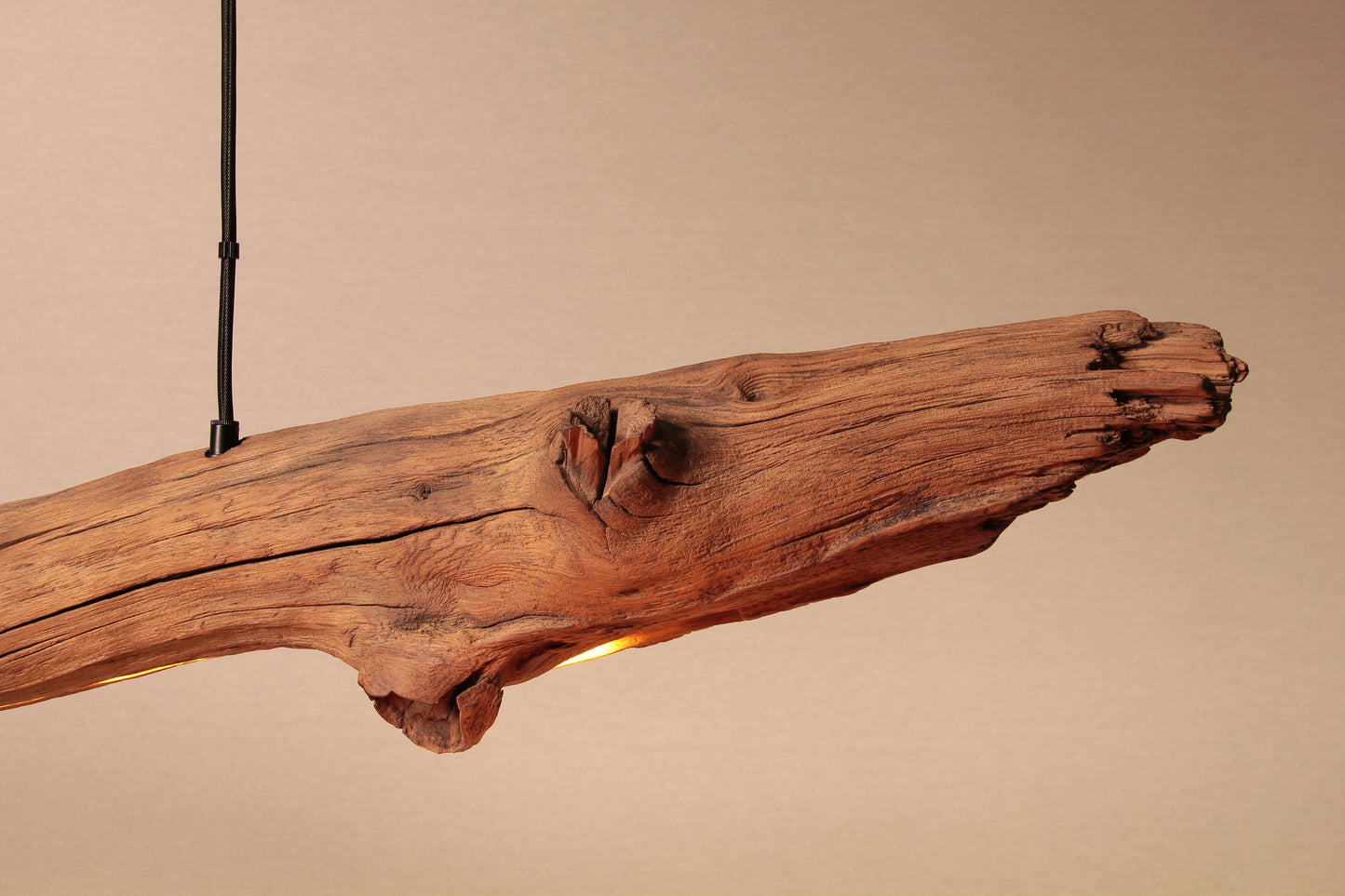 Dining table lamp - handmade unique piece - 210cm oak branch