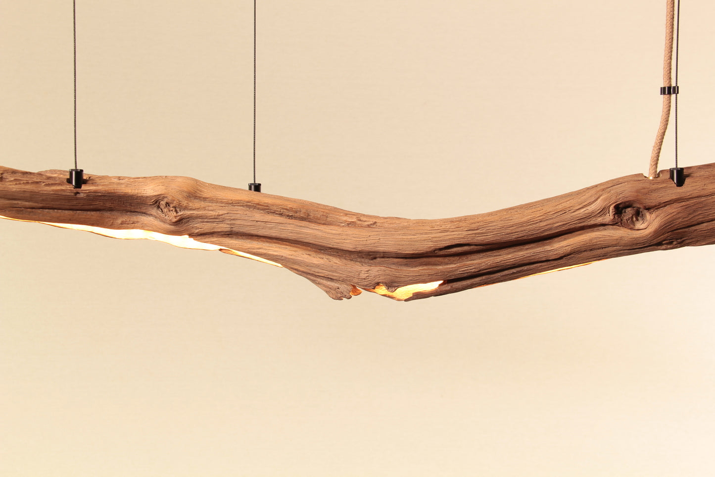 Dining table lamp - handmade unique piece - 113cm oak branch