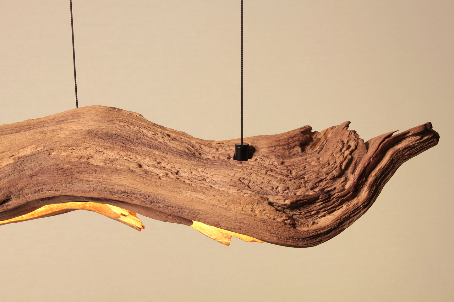 Dining table lamp - handmade unique piece - 75cm oak branch