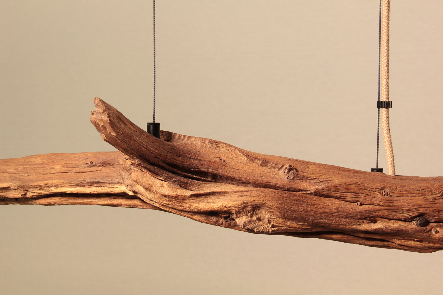 Esstischleuchte - handgefertigtes Unikat - 128cm Eichenast