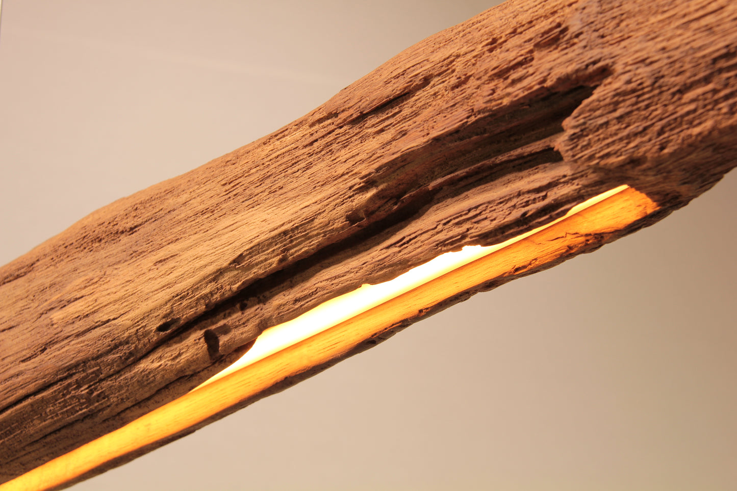 Esstischleuchte - handgefertigtes Unikat - 134cm Eichenbalken