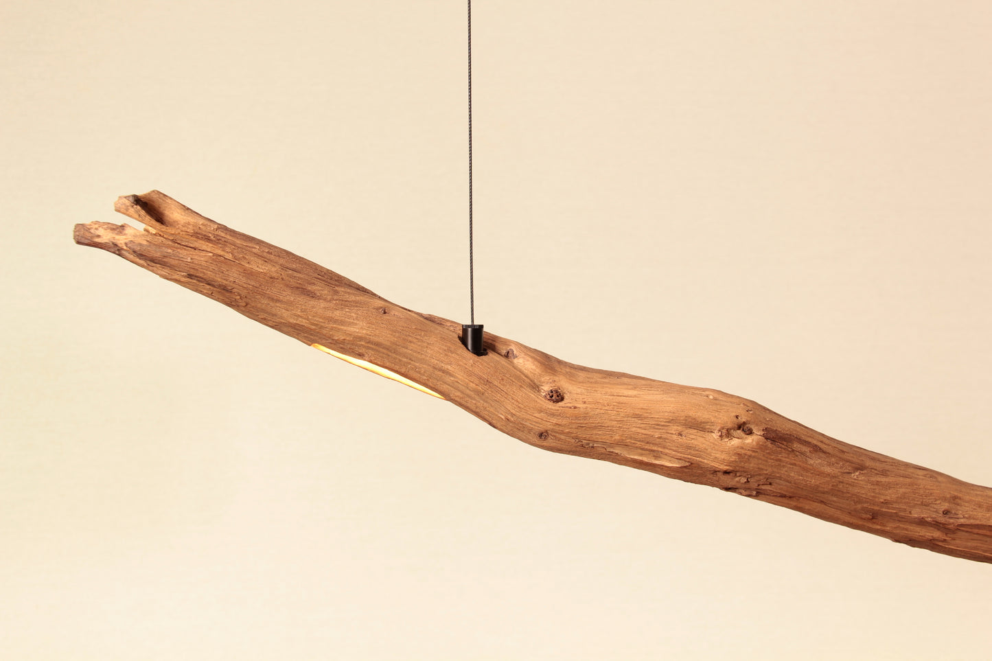 Dining table lamp - handmade unique piece - 184cm oak branch