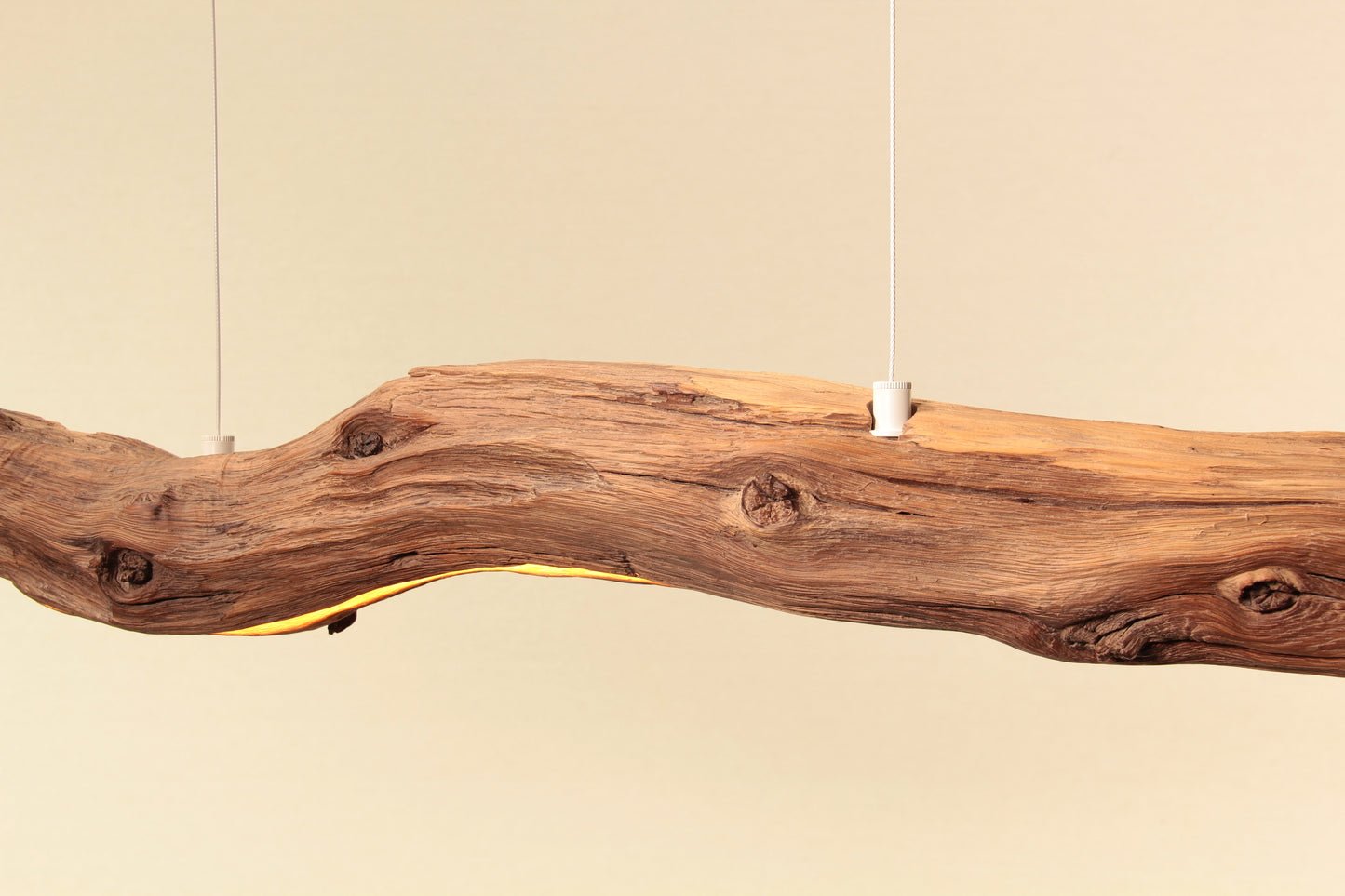 Esstischleuchte - handgefertigtes Unikat - 128cm Eichenast