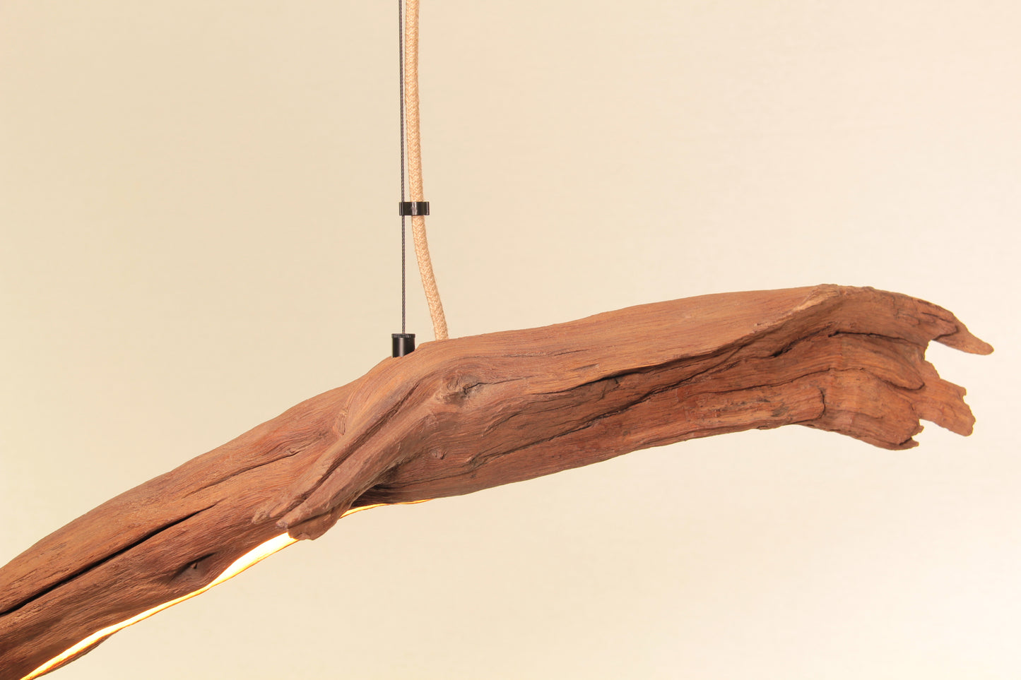 Dining table lamp - handmade unique piece - 184cm oak branch