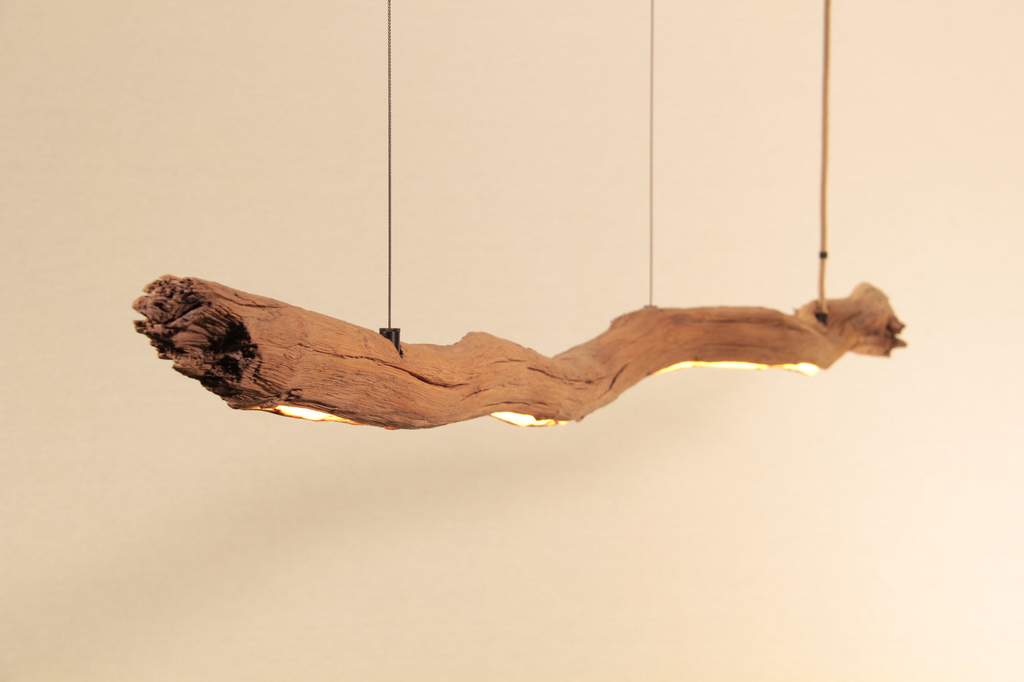 Dining table lamp - handmade unique piece - 151cm oak branch