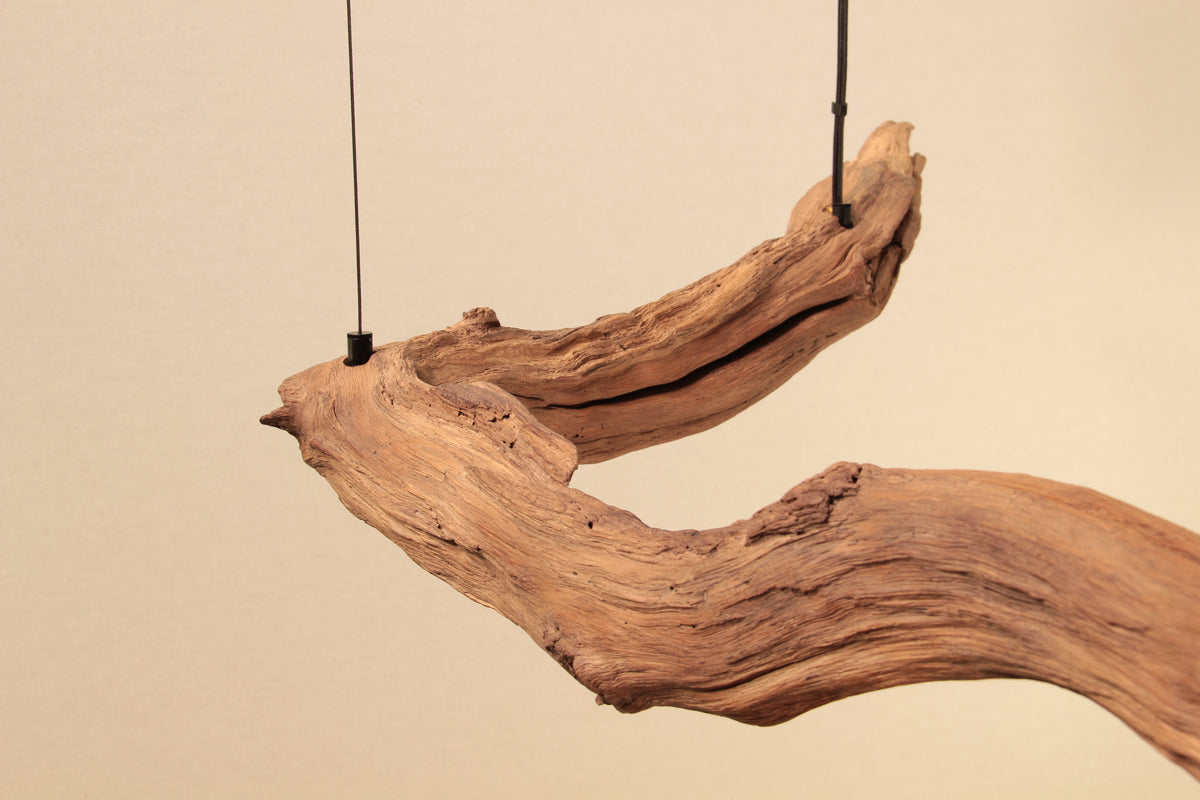 Dining table lamp - handmade unique piece - 176cm oak branch