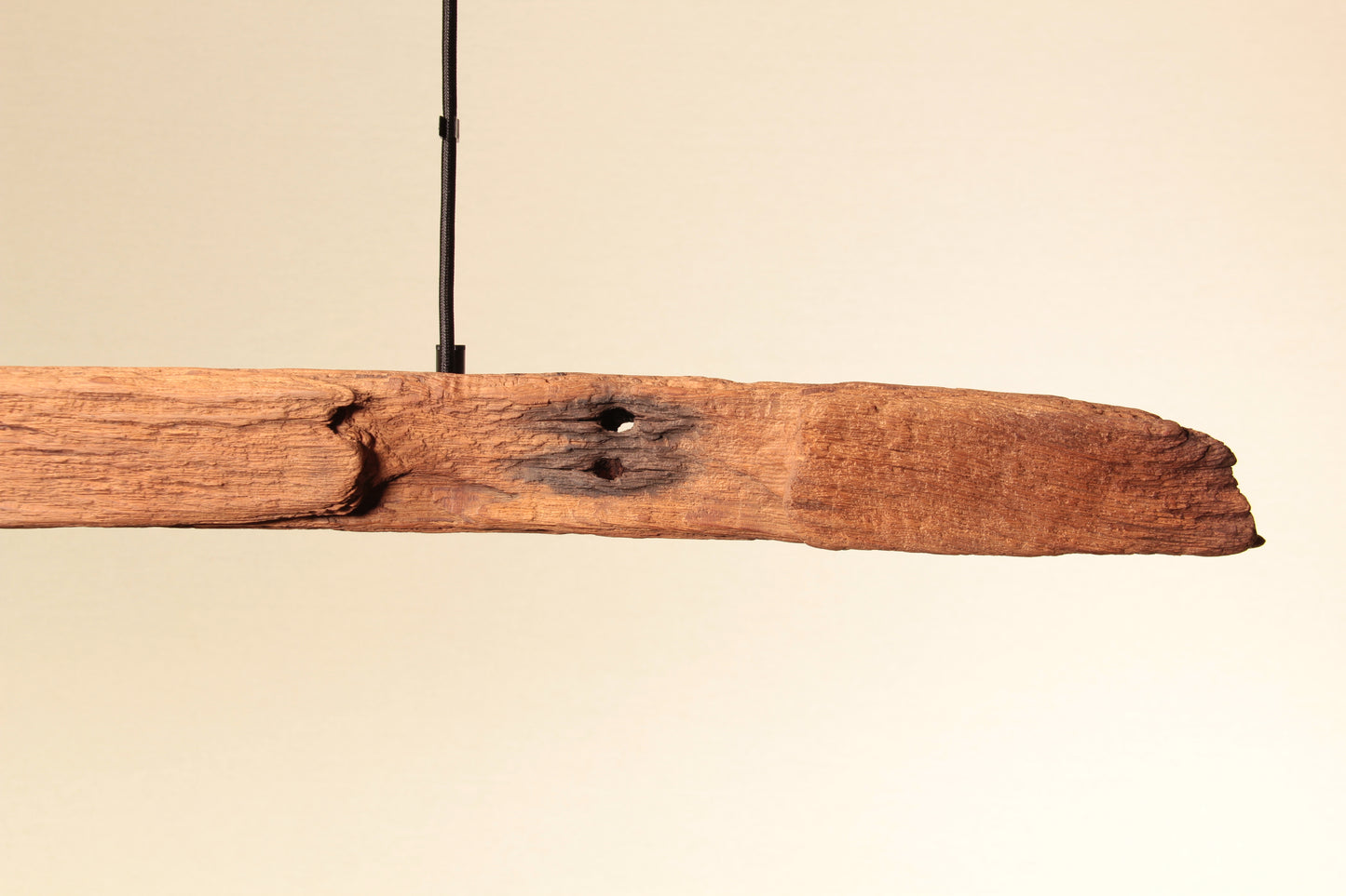 Dining table lamp - handmade unique piece - 119cm oak beam