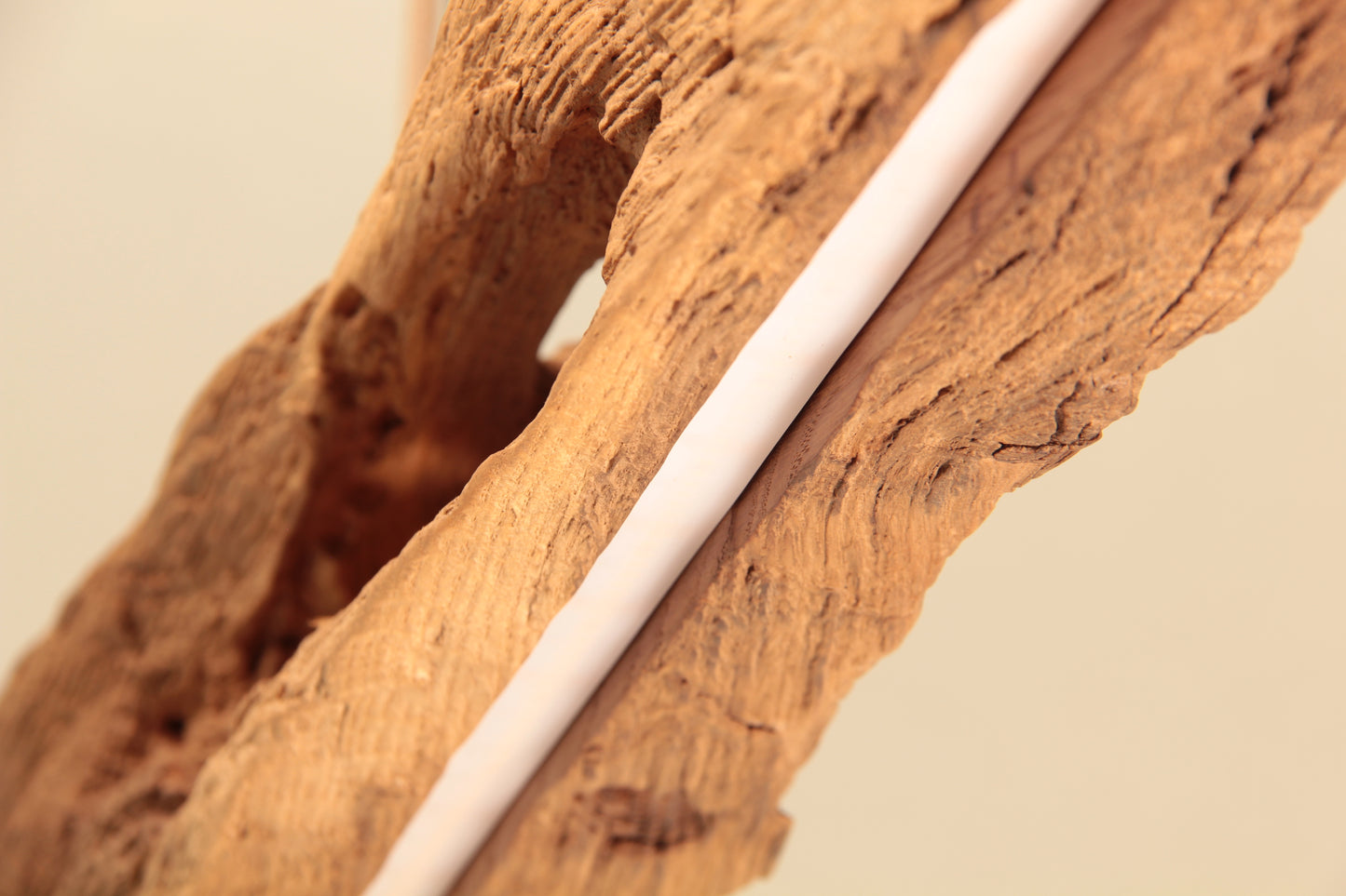 Dining table lamp - handmade unique piece - 126cm oak beam
