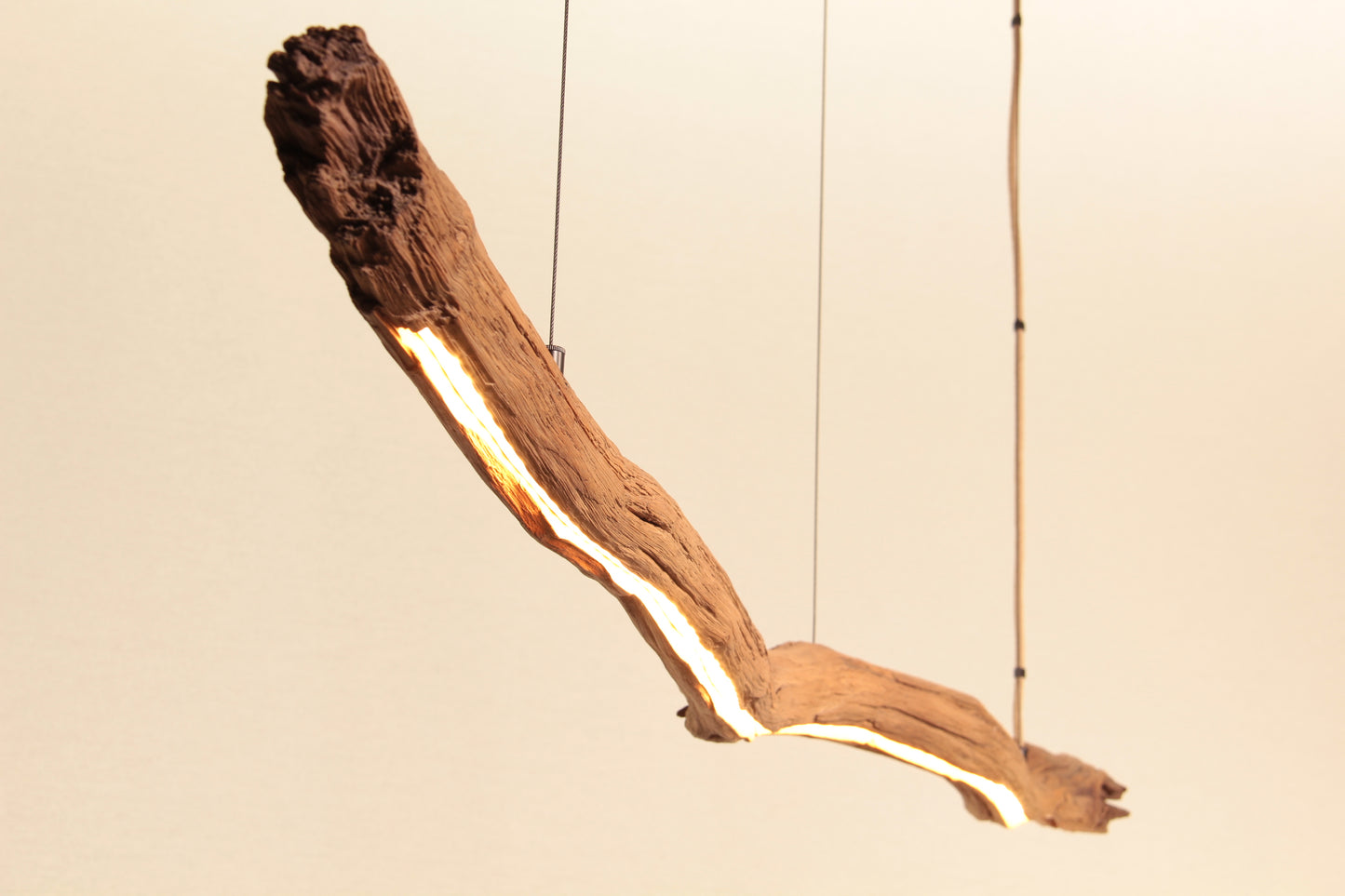 Dining table lamp - handmade unique piece - 151cm oak branch