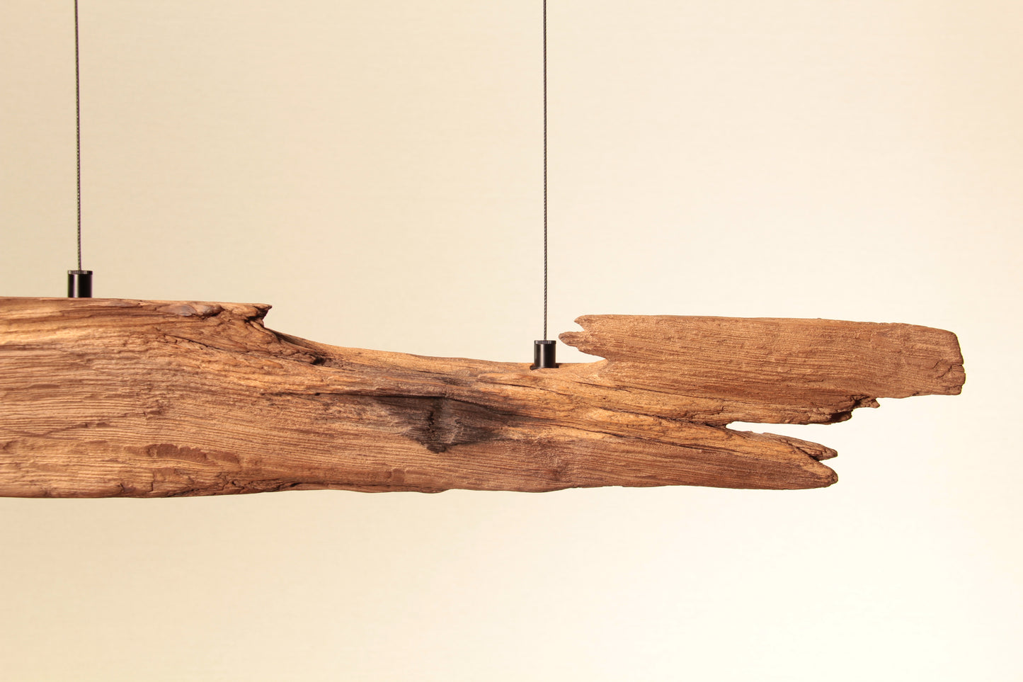 Dining table lamp - handmade unique piece - 123cm oak beam