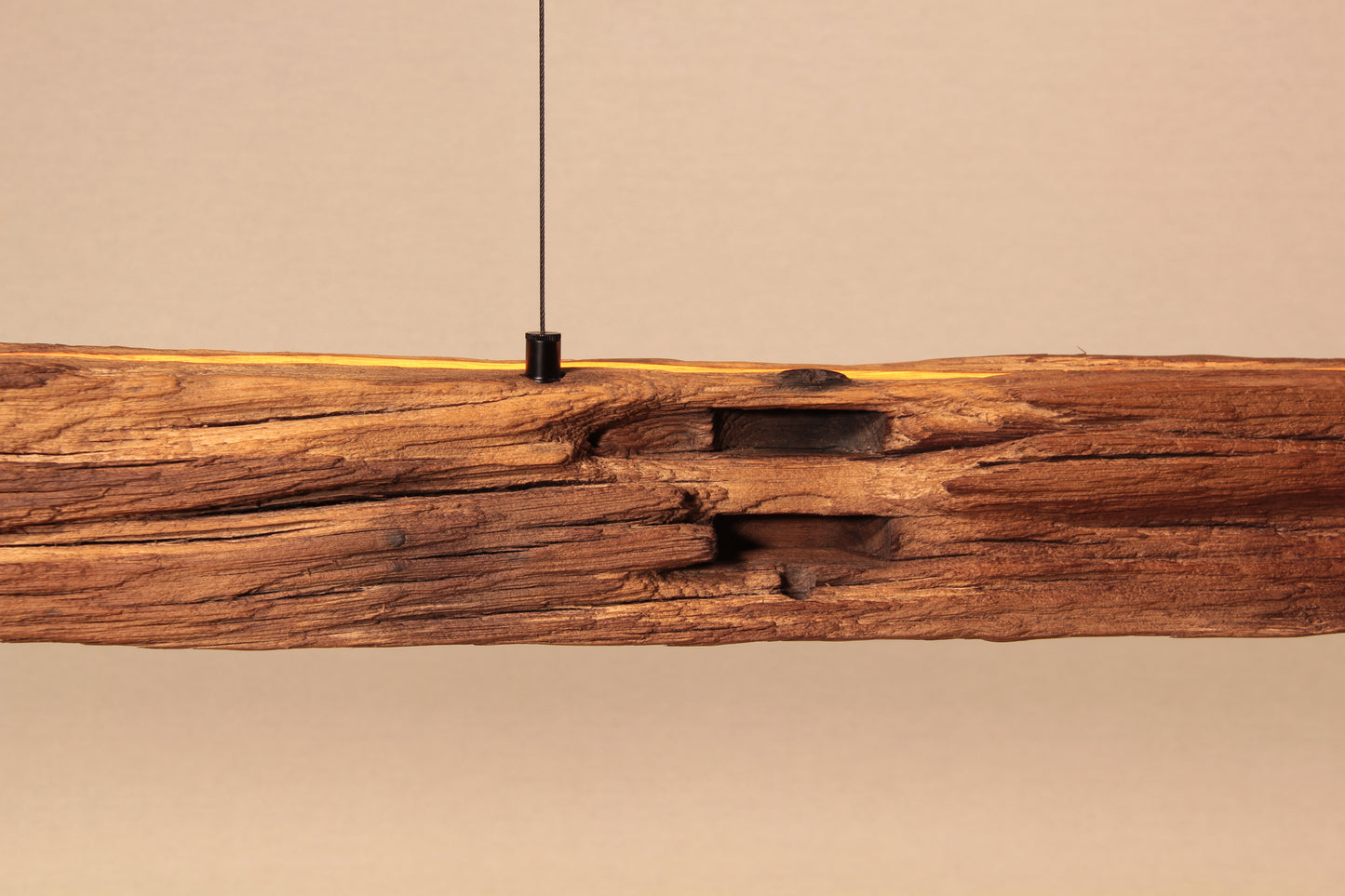 Esstischleuchte - handgefertigtes Unikat - 170cm Eichenbalken