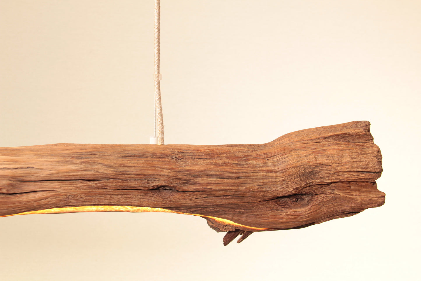 Esstischleuchte - handgefertigtes Unikat - 128cm Eichenast