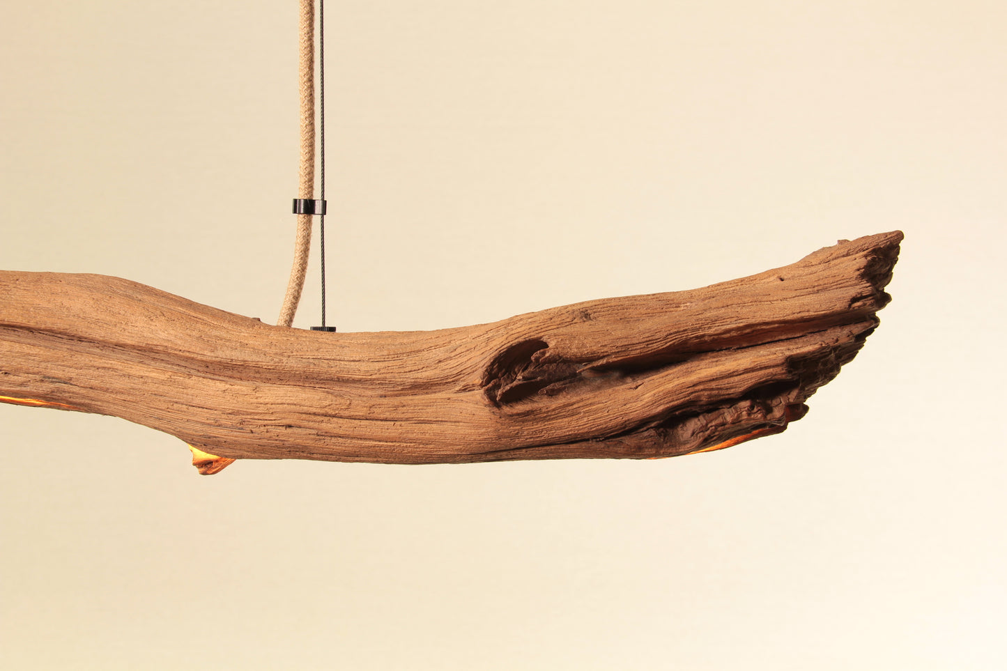 Esstischleuchte - handgefertigtes Unikat - 124cm Eichenast