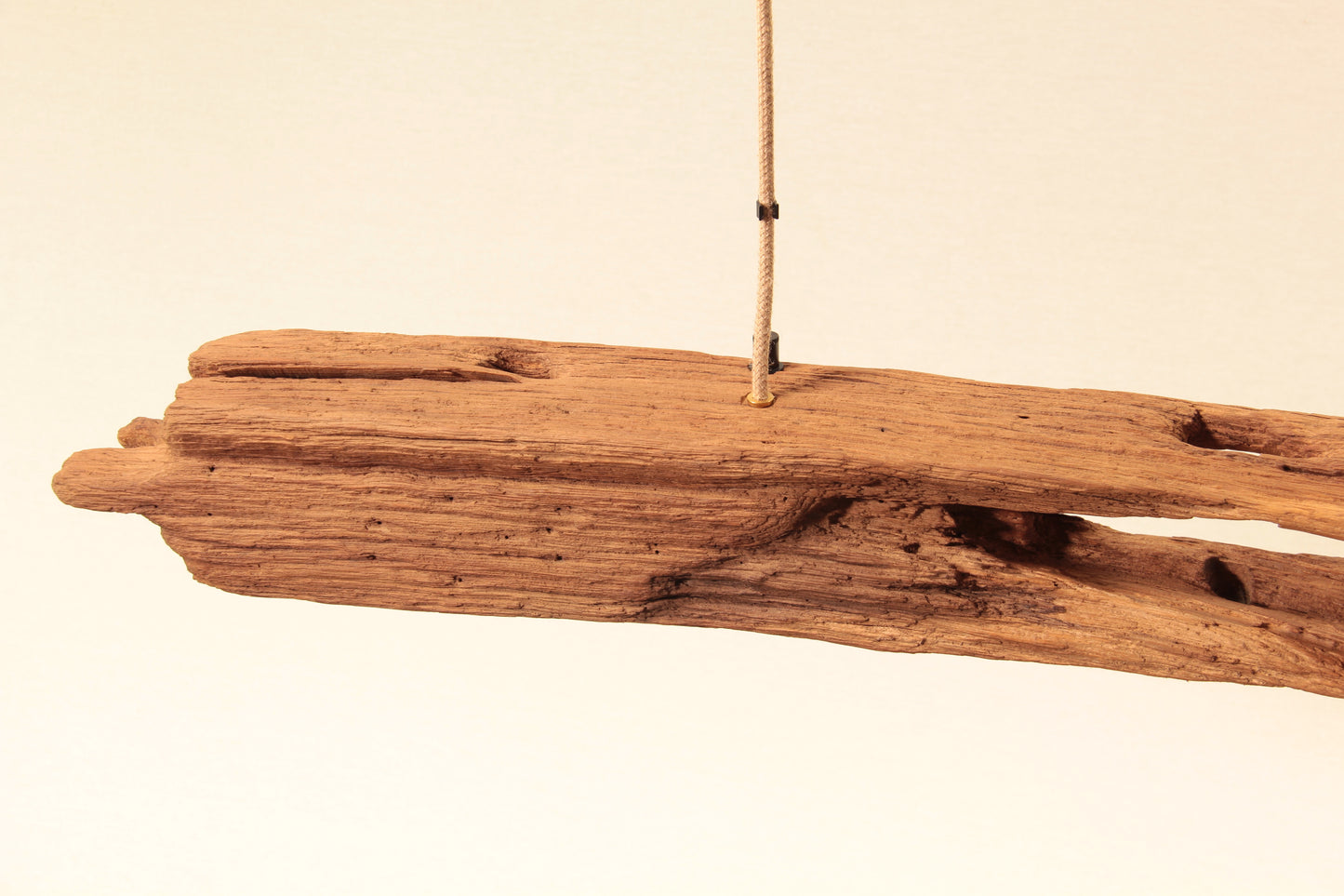 Dining table lamp - handmade unique piece - 126cm oak beam