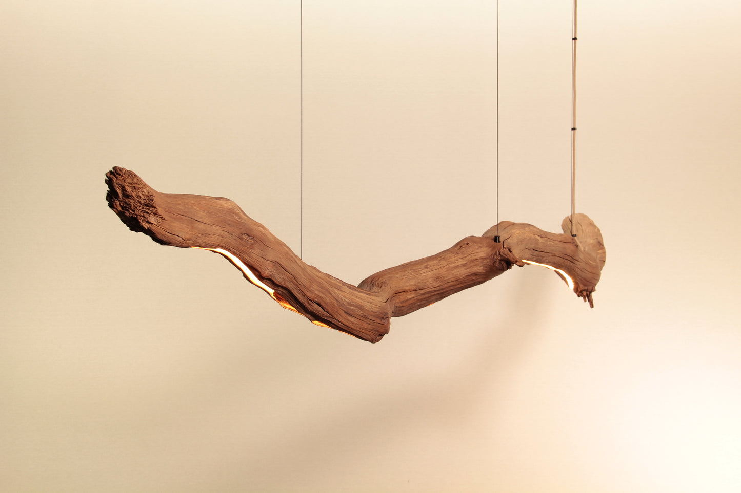 Esstischleuchte - handgefertigtes Unikat - 245cm Eichenast